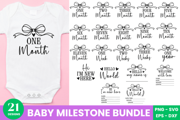 Baby Milestone SVG Bundle