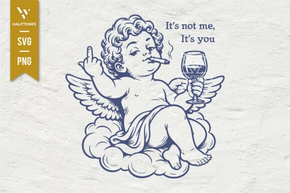 Its Not Me, Its You Snarky Cupid SVG PNG