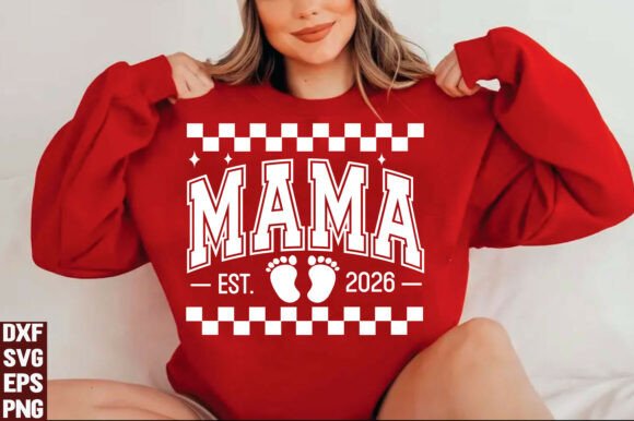 Retro Mama Est 2026 SVG Design