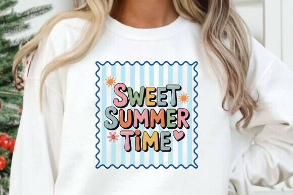 Striped Sweet Summer Time SVG PNG