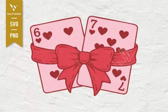 Valentine Bow 67 Card SVG PNG