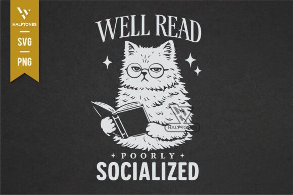 Well Read, Poorly Socialized SVG PNG