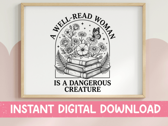 Well Read Woman Dangerous SVG PNG